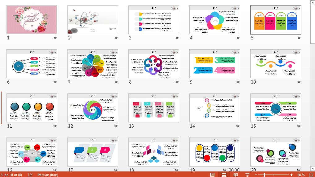 کامل ترین قالب پاورپوینت حرفه ای اتم